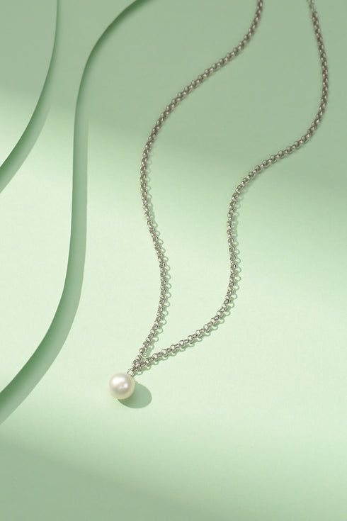 Bold Edison Pearl Pendant Chain Necklace - 18K Gold Vermeil/Silver